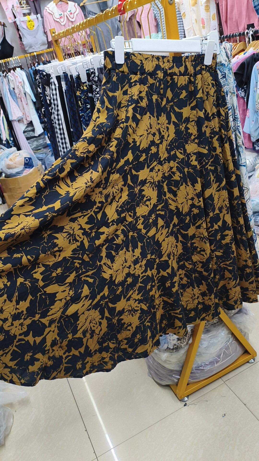 9色新出口日单天丝人造棉垂感好女半身长裙带内衬透气凉快不沾身