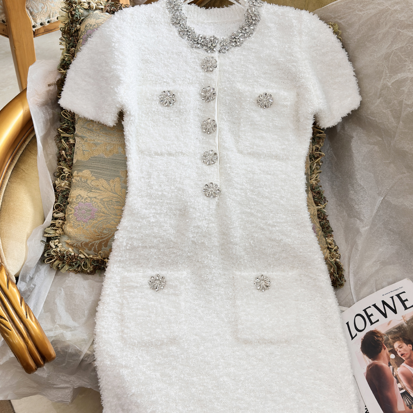 2025新款小香风气质圆领连衣裙