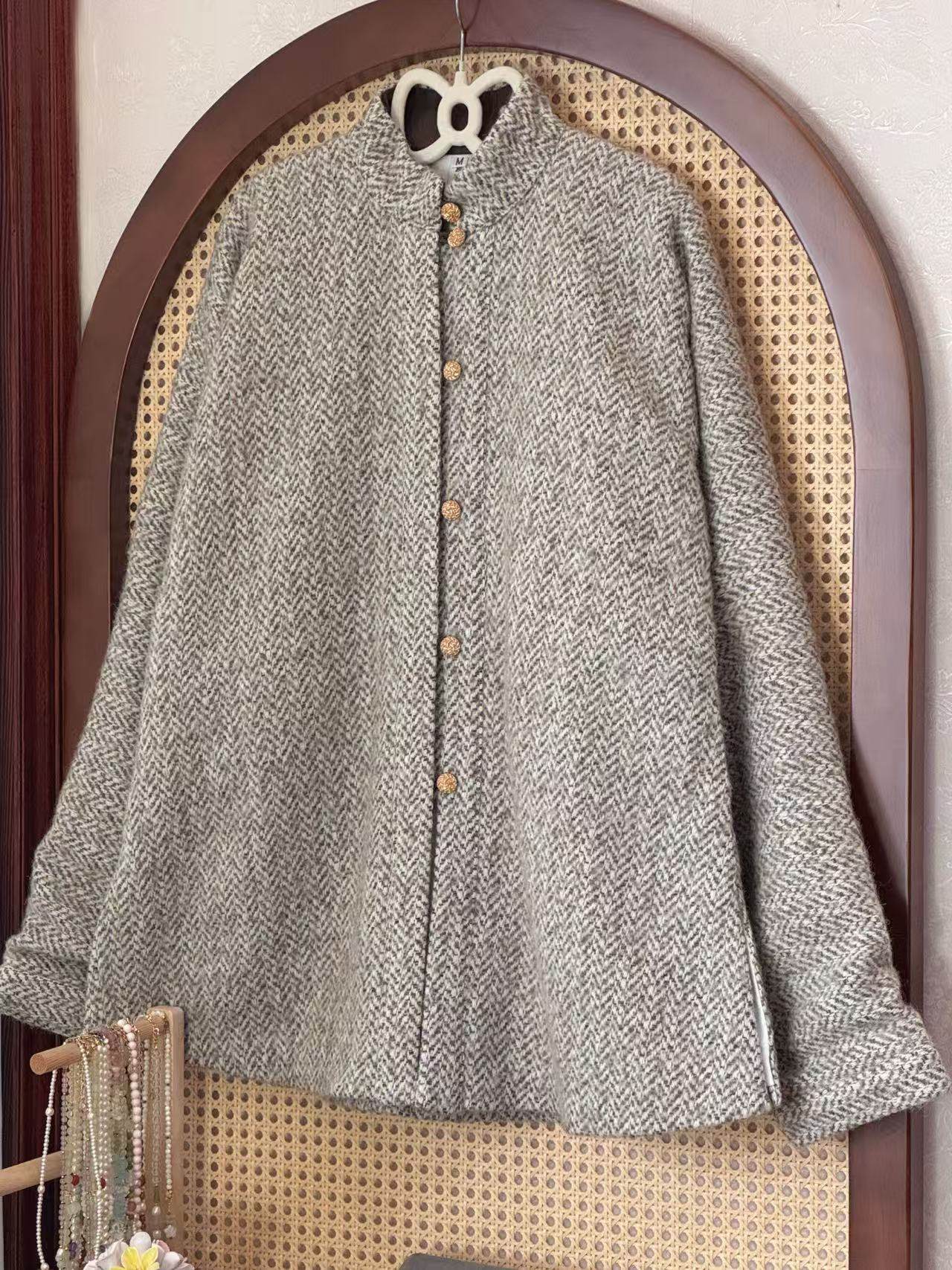 画堂春原创【栗子】羊毛立领日常纯色明制马面裙改良松紧腰中长裙