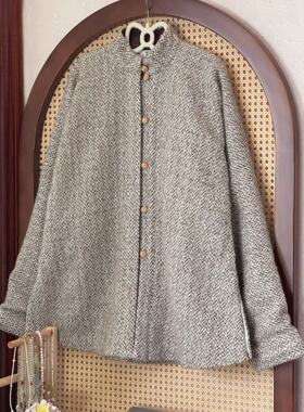 画堂春原创【栗子】羊毛立领日常纯色明制马面裙改良松紧腰中长裙