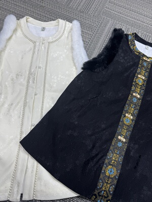 【白月光】画堂春原创 珍珠寒梅绣花明制比甲薄绒有口袋汉服上衣