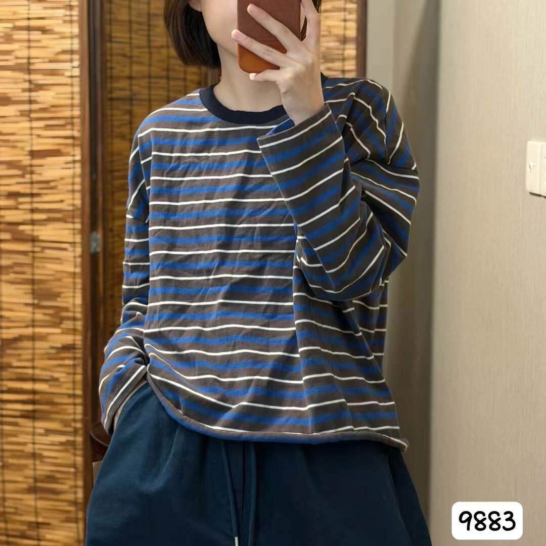 CO秋季新品 爆款纯棉撞色宽松毛针织衫