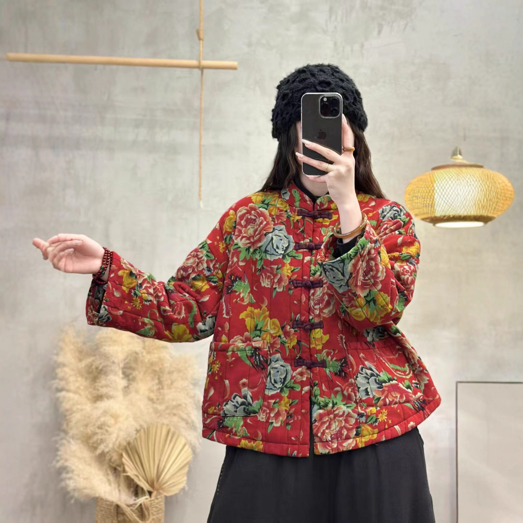 东北大花夹棉棉服文艺民族风盘扣休闲百搭宽松保暖外套花棉袄外套,女装/女士精品,大码棉服,淘宝优惠券,粉丝福利购,淘宝优惠卷