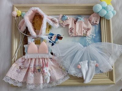 taobao agent Spot free shipping BJD doll clothing Blythe small cloth 1/4 6 -point salon giant baby bunny pajamas, Delu S number