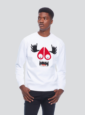 MOOSE KNUCKLES Moose Munster男士刺绣休闲套头卫衣S码国内现货