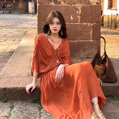 云南新疆沙漠旅游穿搭长裙女