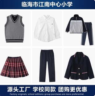 台州临海市江南小学校服春秋运动装夏季短袖班服衬衫