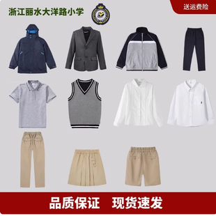 丽水莲都区大洋路小学校服春秋运动装夏班服短袖T恤冬季冲锋衣