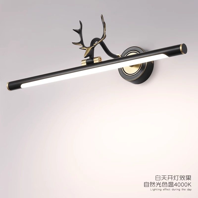 led美式全铜轻奢浴室柜镜前灯镜灯卫生间洗手间梳妆灯个性壁画灯