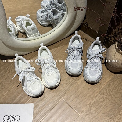 HELLO KEKE【冰淇淋】7.5cm跟 小个子定制春季增高厚底老爹鞋运动