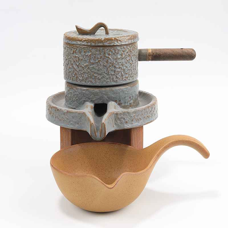 陶瓷全自动防烫旋转出水功夫茶具