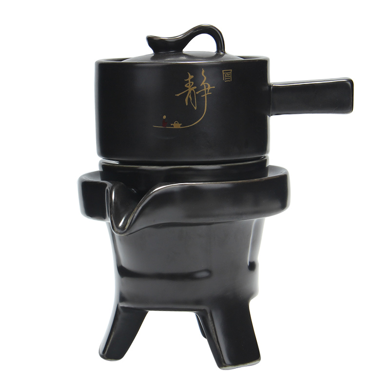 懒人茶具半自动套装功夫泡茶器防烫家用石磨茶壶茶杯茶海单壶单杯