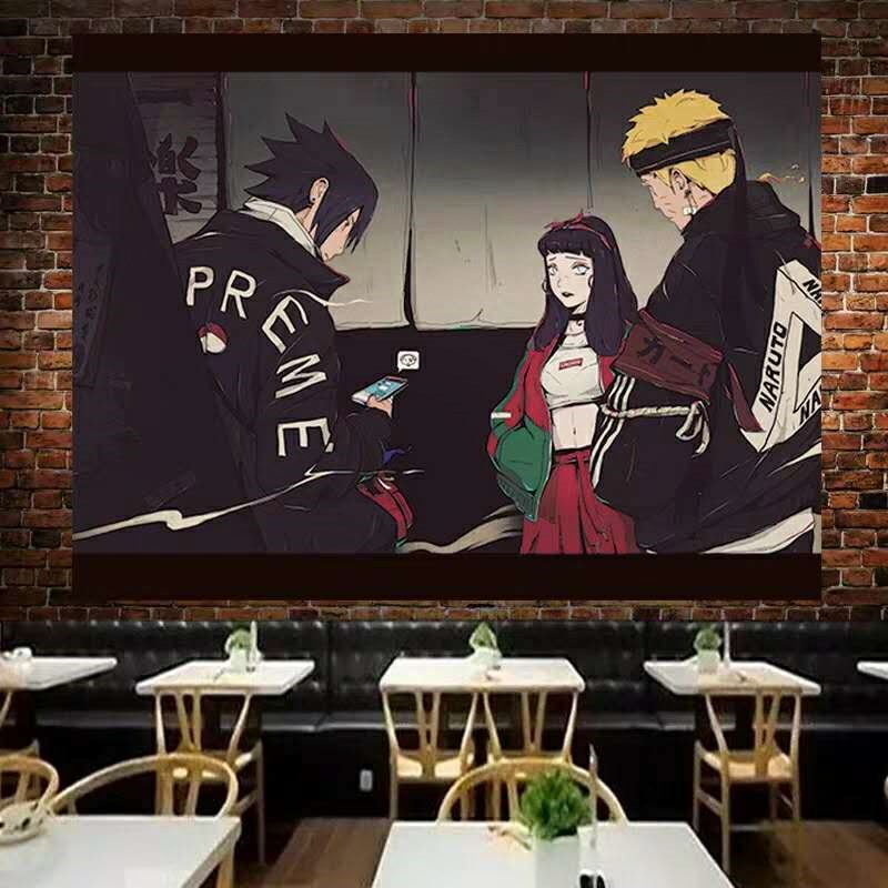 超燃火影忍者ins背景布宿舍装饰挂毯挂布卧室壁布宿舍床头装饰券后14.36元