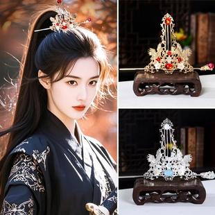 古装汉服束发冠头饰古代顶簪发簪高马尾古风头冠配饰表演写真发饰
