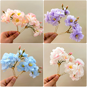 超仙古风汉服簪子头饰女樱花发钗拍照饰品甜美U型花朵民族风发簪