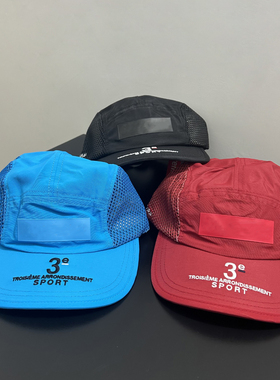 24ss mesh side panel camp速干骑行网眼弯沿帽棒球帽潮牌