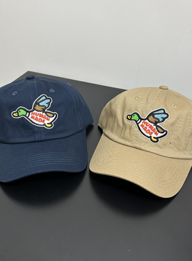 humanmade恶搞鸭子日系棒球帽日潮工装风百搭男女弯沿帽卡通童趣