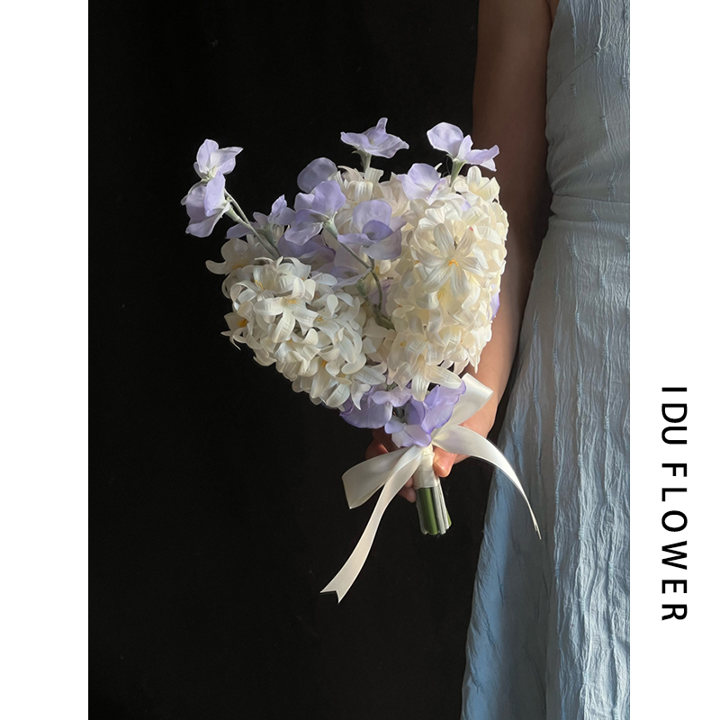 仿真花风信子小众手捧花艺师