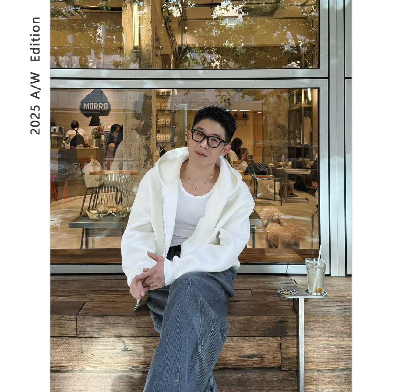 DUPU CONTRACTED 重磅双面针织空气层定织罗纹廓形连帽卫衣外套