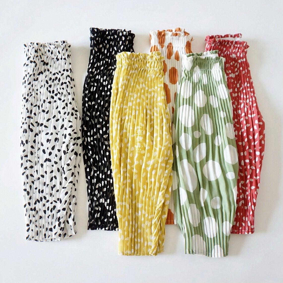 2023新款雪纺满印裤女童褶皱九分裤休闲防蚊裤夏季凉爽不粘身裤子