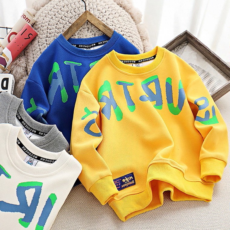 秋装2024新款亲子中大童时尚卫衣韩版上衣打底衫童装儿童百搭潮服