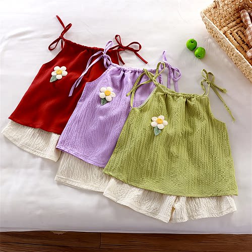 两件套洋气男女-XNY2100322024小童宝宝夏季男女新款连衣裙公主CZ