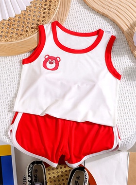 2024夏季宝洋CZ新款两件套无袖搭男女百200380时尚小童-GBG背心