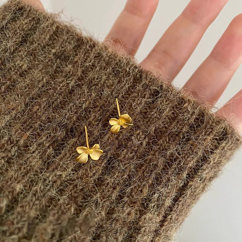 复古森系小清新金色花朵小耳钉百搭轻奢精致小众设计高级感耳环女,饰品/流行首饰/时尚饰品新,耳钉,淘宝优惠券,粉丝福利购,淘宝优惠卷