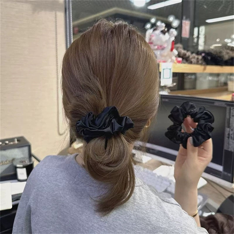 韩系褶皱木耳边小肠发圈