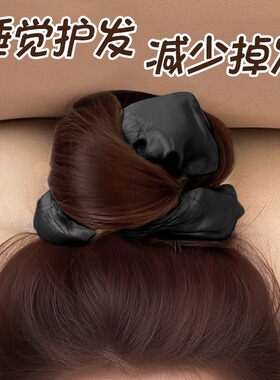 睡觉枕头大肠发圈头花缎面