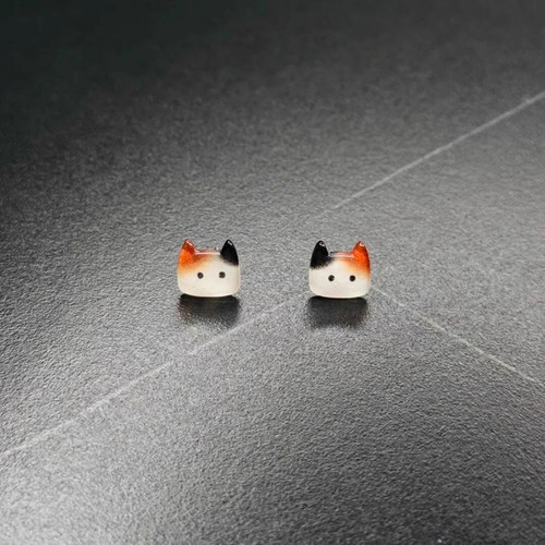 简约小巧小猫耳钉合集