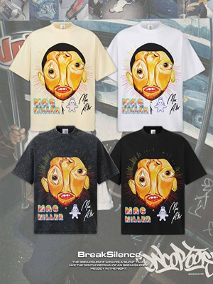Mac Miller美式复古数码直喷印花短袖T恤男女vintage宽松纯棉半袖
