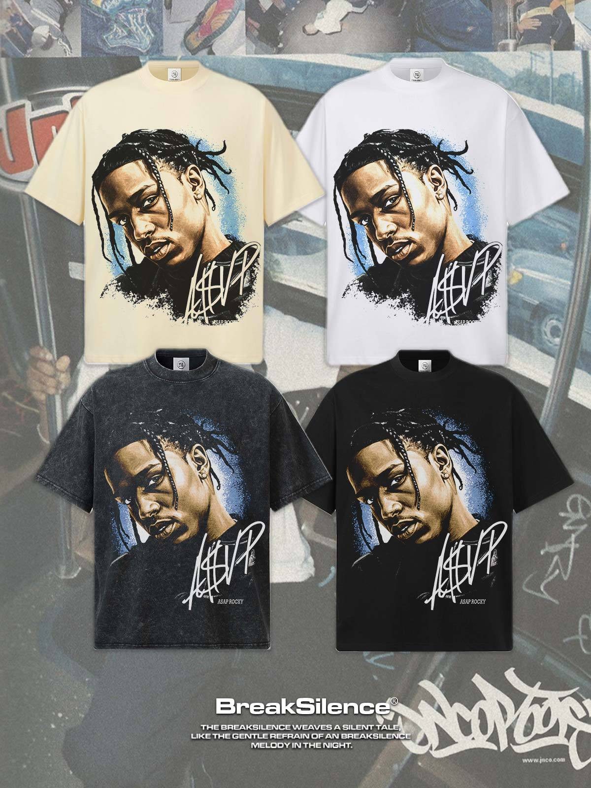 Travis Scott 欧美嘻哈说唱短袖T恤男女夏季新款宽松纯棉圆领半袖