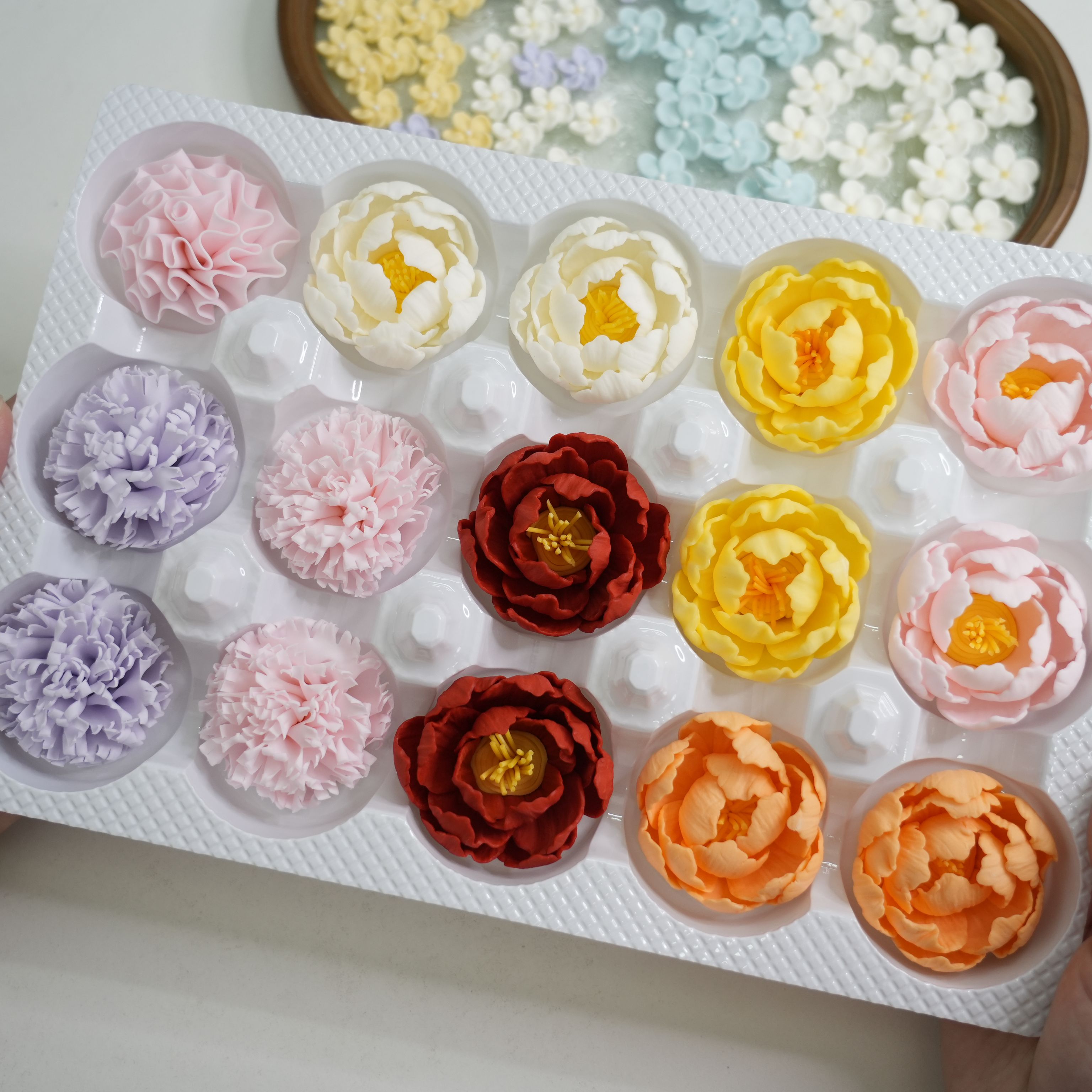 巧克力手工牡丹花蛋糕装饰