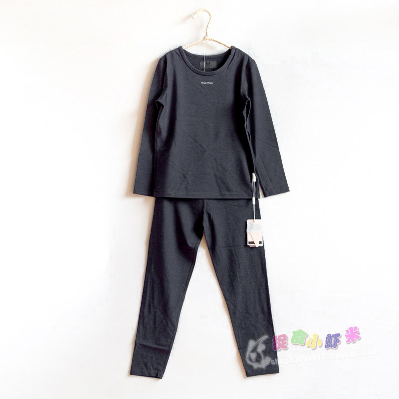 MIRAMI LU AUTUMN AND WINTER NEW BOY ULTRA-THIN GERMAN VELVET SUIT UNDERWEAR SUIT HOME SERVICE BOY AUTUMN CLOTHING LONG PANTS