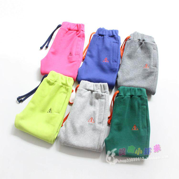 lm kids林淼童装儿童男女孩童休闲长裤收口纯棉毛圈宝宝春秋裤子