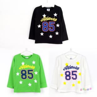 瑁恩瑁爱MnMo品牌童装男孩童黑色棉布打底衫春秋长袖T恤宝贝上衣