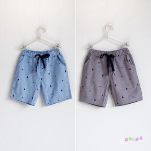 MnMo瑁恩瑁爱品牌正品男孩简约梭织裤子五分裤夏季短裤男童中裤