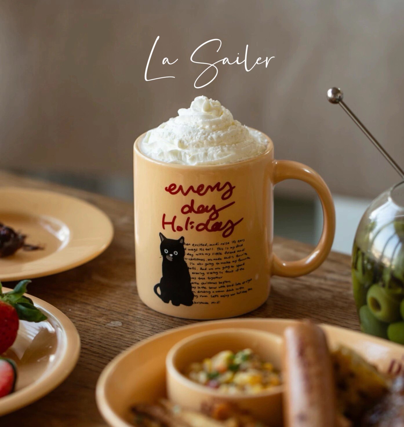 正品授权韩国momur weekend 马克杯茶陶瓷平盘早餐甜品盘圣诞礼物