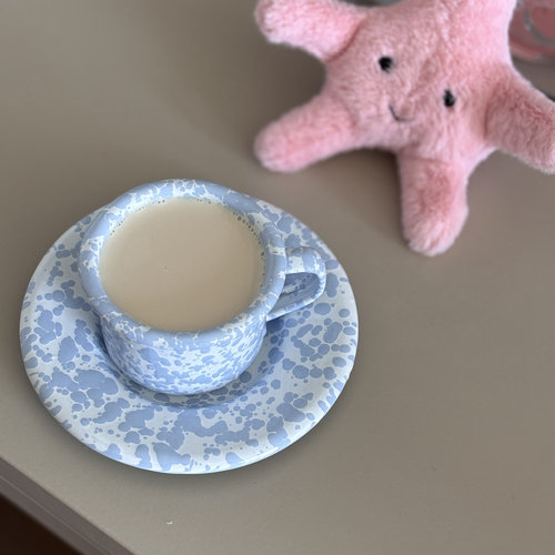 crowcanyon搪瓷泼墨浓缩咖啡杯