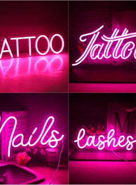 定制彩灯LED霓虹灯Tattoo 店面布置装饰 Mails商场店面标志