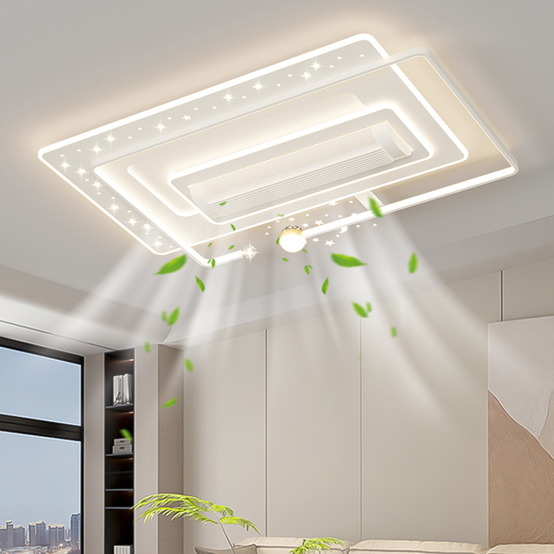 无叶风扇灯2025新款客厅吊灯离线智能一体静音全光谱护眼中山灯饰