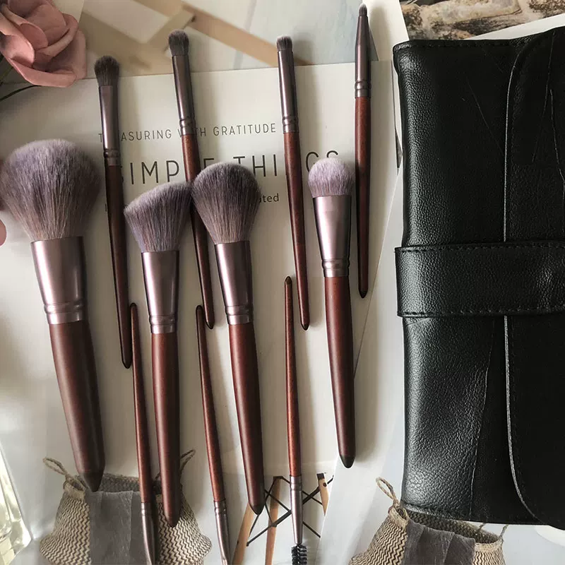 Brush, foundation, face blush, 11 pieces, for beginners, full set