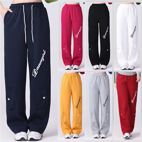 秋冬加绒高腰广场舞健身卫裤女