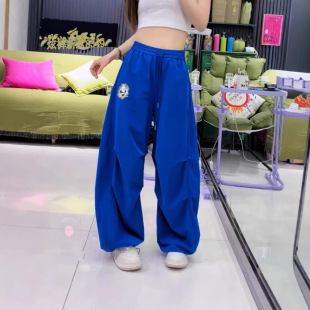 街舞伞兵鬼步嘻哈爵士广场舞蹈显瘦刺绣健身跳操运动跑步香蕉长裤