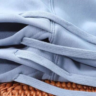 莫兰迪色400g重磅雾霾蓝纯棉冬季