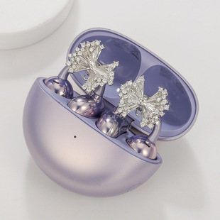 适用freeclip2华为耳夹式耳机钻扣防丢链设计烟花蝴蝶结耳夹装饰