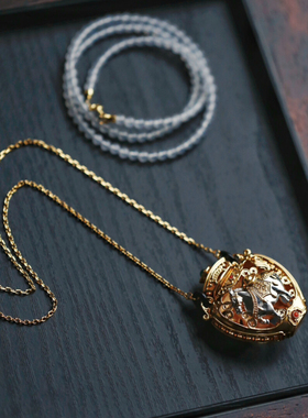 国风金马荷包香囊新中式国风项链吊坠项链跨链气质优雅古典宫廷风