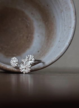 森系清新雏菊设计款戒指国风花朵指环复古精致高级感文艺小众指环