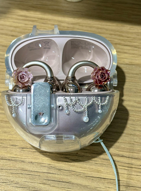 适用于freeclip耳机钻扣复古油画玫瑰耳夹扣freeclip2耳饰配饰女